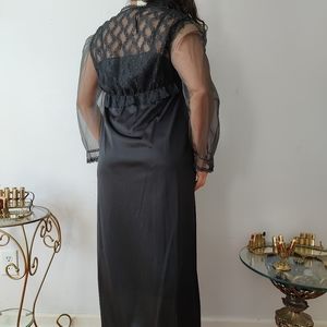 Vintage lace stardust black night jacket
